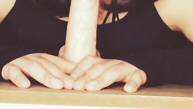 Sissy Slut trains her throat with Dildo - 6 image