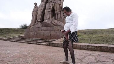 shemale sissy sounding lingerie outdoors 6 - 1 image