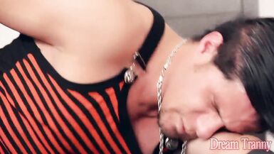 Shemale Beatriz Velmont Milks His Cock After Fucking His Ass - 10 image