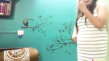 blonde tranny monica m jerking off her cock - 2 image