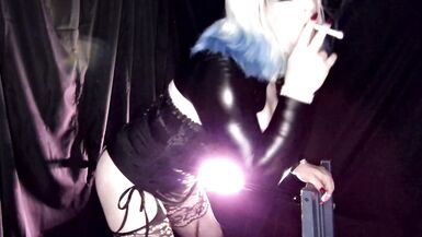 SMOKING AND STANDING FUCK WITH ASS TO MOUTH - 10 image