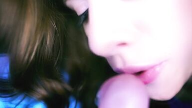 Shemale sucking cock in close-up - KimCock - 8 image