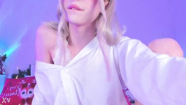 Sweet Eaton Wanking Her Small Cock and Balls - 4 image