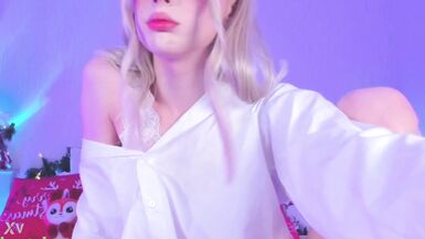 Sweet Eaton Wanking Her Small Cock and Balls - 5 image