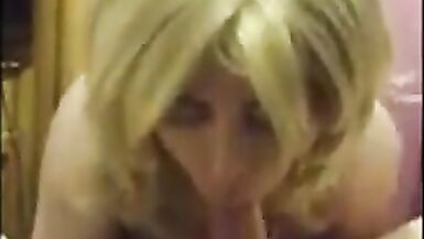 Crossdresser sucks and takes facial - 2 image