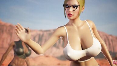 Futa Brunette And Blonde Babes Stranded And Fucking - 3 image