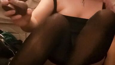 Aimee teases, sucks and faps - 8 image