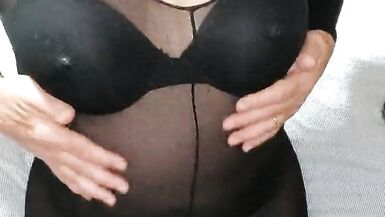 Cd, object fuck myself, masturbate and cum on my nylon bodysuit. - 3 image