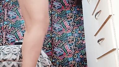 Tranny dances and ends up jerking his huge cock. - 7 image