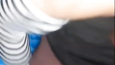 I Tore My Purple Pantyhose Open to Stretch My Little Hole to Its Capacity and Cuming with a Little Soft Sissy Cock - 6 image