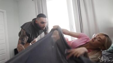 After Getting A Boner By Her BF, Angellica Good Goes In The Bedroom To Fuck Her BF's Big Brother - TRANS ANGELS - 13 image