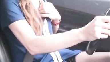 Bella goes for a sexy drive with a happy ending - 3 image