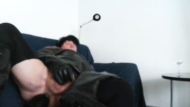 bizzare bessy apron drink piss big dildo riding wank on boot swallow - 12 image