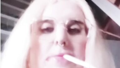 Ts whore Stefanie smoking a 120mm cigarette - 8 image