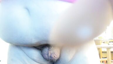 Molly is shaving her genitals while sucking on her dildo. - 5 image