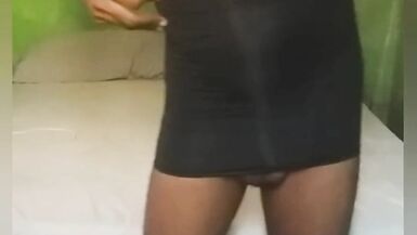 Crossdresser boy seduce step dad