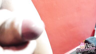 Petite Teen Mexican trans girl strips off her black lingerie her high heels on to play with her small tits and small cock - 14 image