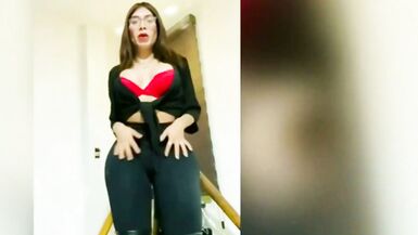 MY BOYFRIEND ASKED ME TO DO HIM A SENSUAL DANCE AND I PUT ON SENSUAL CLOTHES THAT FIT MY BIG ASS - 11 image