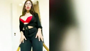 MY BOYFRIEND ASKED ME TO DO HIM A SENSUAL DANCE AND I PUT ON SENSUAL CLOTHES THAT FIT MY BIG ASS - 13 image