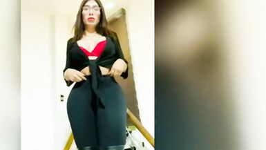 MY BOYFRIEND ASKED ME TO DO HIM A SENSUAL DANCE AND I PUT ON SENSUAL CLOTHES THAT FIT MY BIG ASS - 4 image