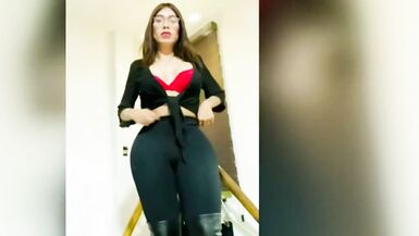 MY BOYFRIEND ASKED ME TO DO HIM A SENSUAL DANCE AND I PUT ON SENSUAL CLOTHES THAT FIT MY BIG ASS - 7 image