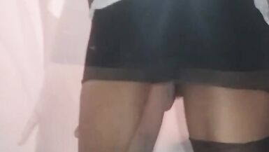 Sexy ebony crossdresser seducing best friend - 2 image