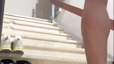 Pizza boy cum on my legs - 14 image