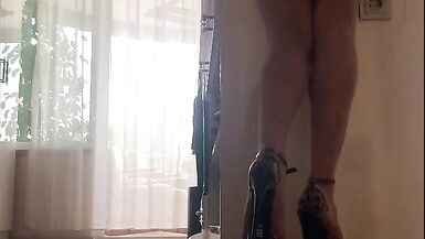 My uncle's wife masturbates in the kitchen - 5 image