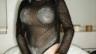 Sexy mature TMILF in tigh high boots and stockings piss and cum for you