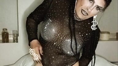 Sexy mature TMILF in tigh high boots and stockings piss and cum for you - 2 image