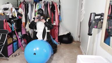 Heavy PVC Gasmask Breathplay and Vibrator Inflatable Hump - 10 image