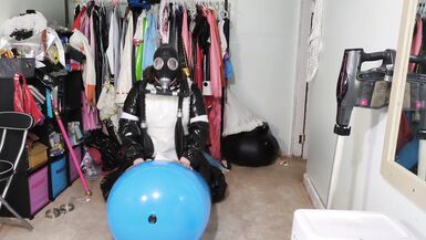 Heavy PVC Gasmask Breathplay and Vibrator Inflatable Hump - 13 image
