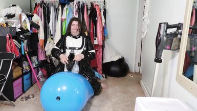 Heavy PVC Gasmask Breathplay and Vibrator Inflatable Hump - 5 image