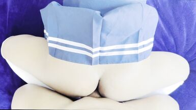 Straight big dick fucks cum into CD sissy POV - 4 image