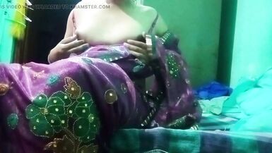Indian Gay Crossdresser in Pink Saree Pressing and Milking His Boobs so Hard and Enjoying the Hardcore Sex - 10 image