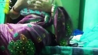Indian Gay Crossdresser in Pink Saree Pressing and Milking His Boobs so Hard and Enjoying the Hardcore Sex - 12 image
