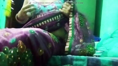 Indian Gay Crossdresser in Pink Saree Pressing and Milking His Boobs so Hard and Enjoying the Hardcore Sex - 8 image