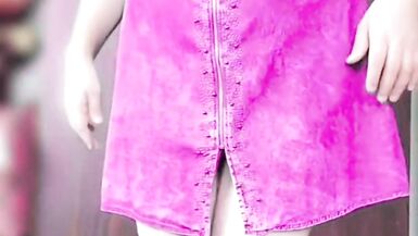 Nylon Mini Dress Sissy Shemald Crossdresser Cute Ass Sexy Dance Lady Boy Big Butt - 13 image