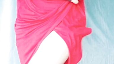 Nylon Mini Dress Sissy Shemald Crossdresser Cute Ass Sexy Dance Lady Boy Big Butt - 8 image