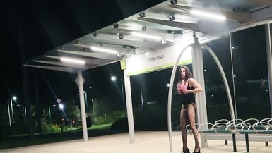 sissy flashing in outdoor - 10 image