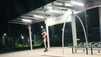 sissy flashing in outdoor - 5 image