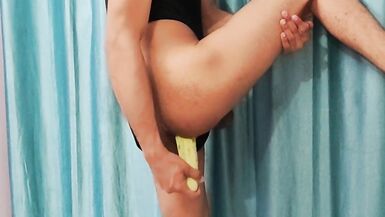 Indian Sissy Takes Big Bottle Gourd In Ass - 3 image