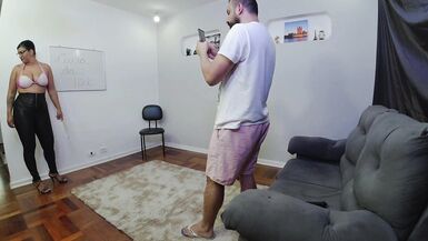 The class ended in an orgy with the blonde trans with the giant ass - 4 image