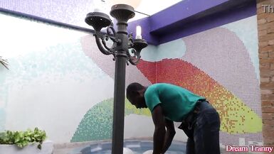 BBC Ass Pounding Makes Blonde TS Pamela Lenvisk Cum - 7 image