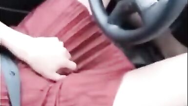 Sissy Surprise in the car driving Beautiful face - 11 image