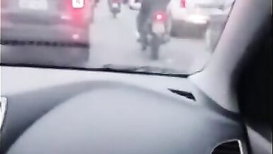 Sissy Surprise in the car driving Beautiful face - 8 image