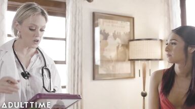 Busty MILF Doctor Rides Hot Trans Patient's Cock! - 4 image