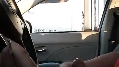 Transexual Jerk PUBLIC Trucker Driving Hwy. - 14 image