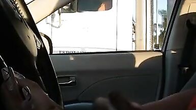 Transexual Jerk PUBLIC Trucker Driving Hwy. - 2 image