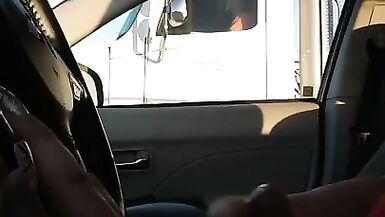 Transexual Jerk PUBLIC Trucker Driving Hwy. - 5 image